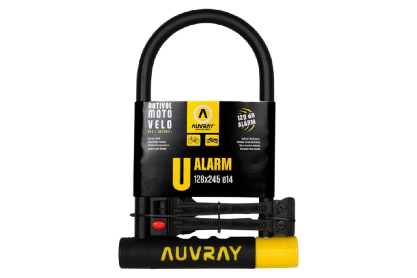 Antivol Auvray U Alarm 128 X 245 D.14 avec Support