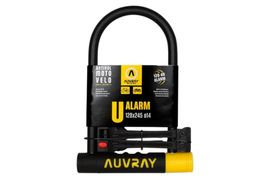 Antivol Auvray U Alarm 128 X 245 D.14 avec Support
