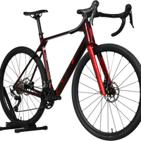 Vélo gravel KTM X-Strada Elite 2024 rouge bordeaux de Loop Sports avec cadre en aluminium et transmission Shimano GRX