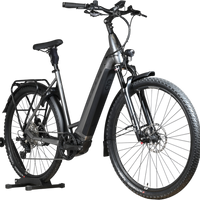 Vélo électrique Loop Sports Bulls Cross Evo Lite 1 gris foncé avec cadre ouvert et pneus tout-terrain