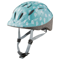 Casque enfant Loop Sports Cairn Sunny Shiny Eucalyptus avec motif arc-en-ciel, léger et ajustable pour la sécurité
