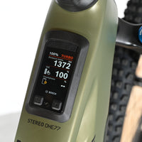 Écran Bosch Kiox 300 sur cadre de vélo électrique Loop Sports Cube Stereo Hybrid vert olive