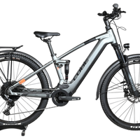 Velo electrique tout-terrain Loop Sports Cube Stereo Hybrid 120 Pro Allroad gris avec porte-bagages et garde-boue