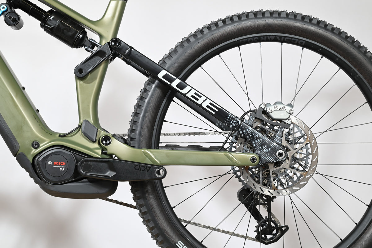Velo electrique tout-terrain Loop Sports Cube Stereo Hybrid vert olive avec moteur Bosch Performance Line CX