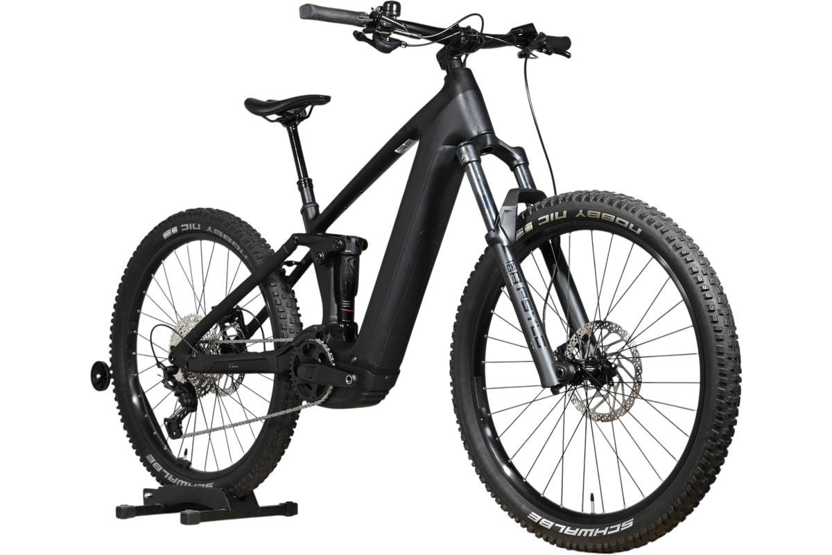 VTT électrique Loop Sports Cube Stereo Hybrid ONE44 EX 800 noir mat avec suspension intégrale et pneus tout-terrain