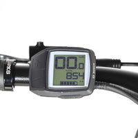 Écran de contrôle Bosch noir monté sur le guidon du vélo électrique Loop Sports Scott Sub Active 20