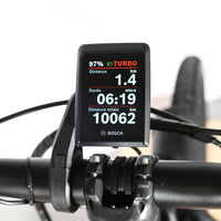 Écran de contrôle Bosch pour vélo électrique Loop Sports Pegasus Premio Evo 11 affichant les données de trajet