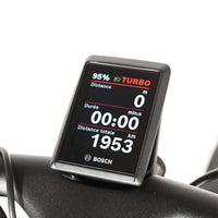 Écran de contrôle Bosch pour vélo électrique Scott Axis 10 chez Loop Sports affichant les données de trajet