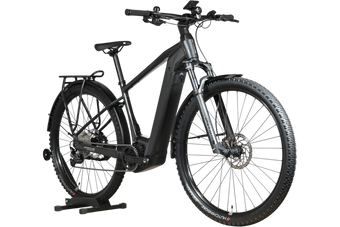 Velo electrique Loop Sports Focus Aventura 6.7 noir mat avec porte-bagages et pneus tout-terrain