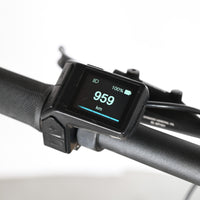 Écran de contrôle Loop Sports Giant Fathom E+1 affichant 959 km et 100% de batterie sur le guidon