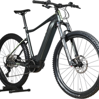 VTT électrique Giant Fathom E+1 2022 gris foncé de Loop Sports avec suspension avant et pneus tout-terrain