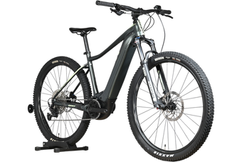 VTT électrique Giant Fathom E+1 gris foncé de Loop Sports avec pneus Maxxis et suspension avant SR Suntour