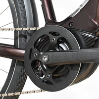 Gros plan sur le pédalier et le moteur électrique d'un vélo Giant Liv Amiti E+2 de Loop Sports