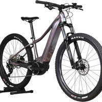 Velo electrique VTT Loop Sports Giant Liv Vall E+2 violet avec pneus Maxxis et cadre taille XS