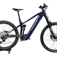 VTT électrique Haibike Allmtn 6 bleu marine de Loop Sports avec suspension intégrale et pneus Hutchinson