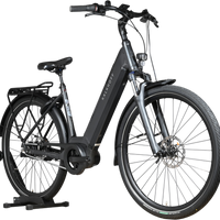 Vélo électrique Kalkhoff Image 3.B Move noir de Loop Sports avec cadre ouvert, moteur central et porte-bagages