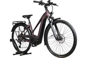 Vélo électrique Loop Sports Pegasus Premio Evo 11 40 Years édition limitée violet foncé avec cadre ouvert