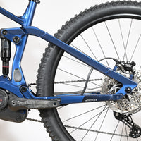 Velo electrique tout-suspendu Sunn Charger S1 bleu par Loop Sports avec moteur Bosch et amortisseur RockShox