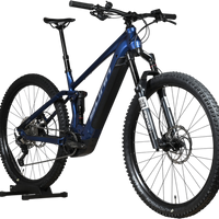 VTT électrique Sunn Charger S1 2025 bleu de Loop Sports avec suspension RockShox et pneus Hutchinson