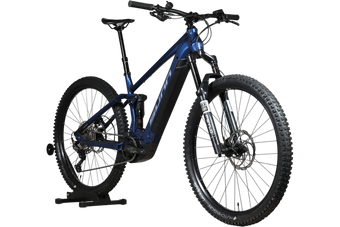 VTT électrique Sunn Charger S1 2025 bleu de Loop Sports avec suspension RockShox et pneus Hutchinson
