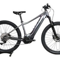 Velo electrique Giant Liv Vall E+2 gris 2025 de Loop Sports sur socle en bois