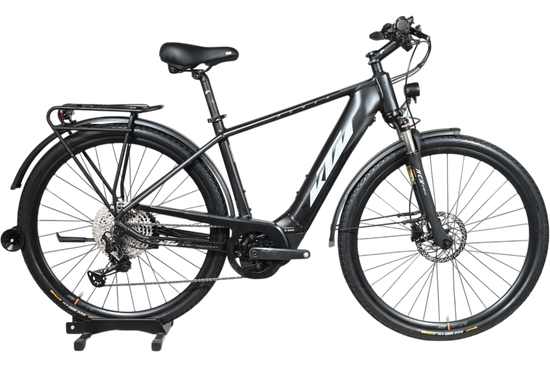 Vélo électrique KTM Power Sport 12 Plus noir de Loop Sports avec porte-bagages et moteur Bosch