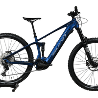 VTT électrique Sunn Charger S1 bleu de Loop Sports avec suspension tout-suspendu et pneus Hutchinson