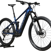 VTT électrique Sunn Charger S1 2025 bleu de Loop Sports avec suspension RockShox et pneus Hutchinson