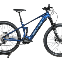 VTT électrique tout-suspendu Sunn Charger S1 2025 bleu chez Loop Sports, cadre aluminium, roues 29 pouces