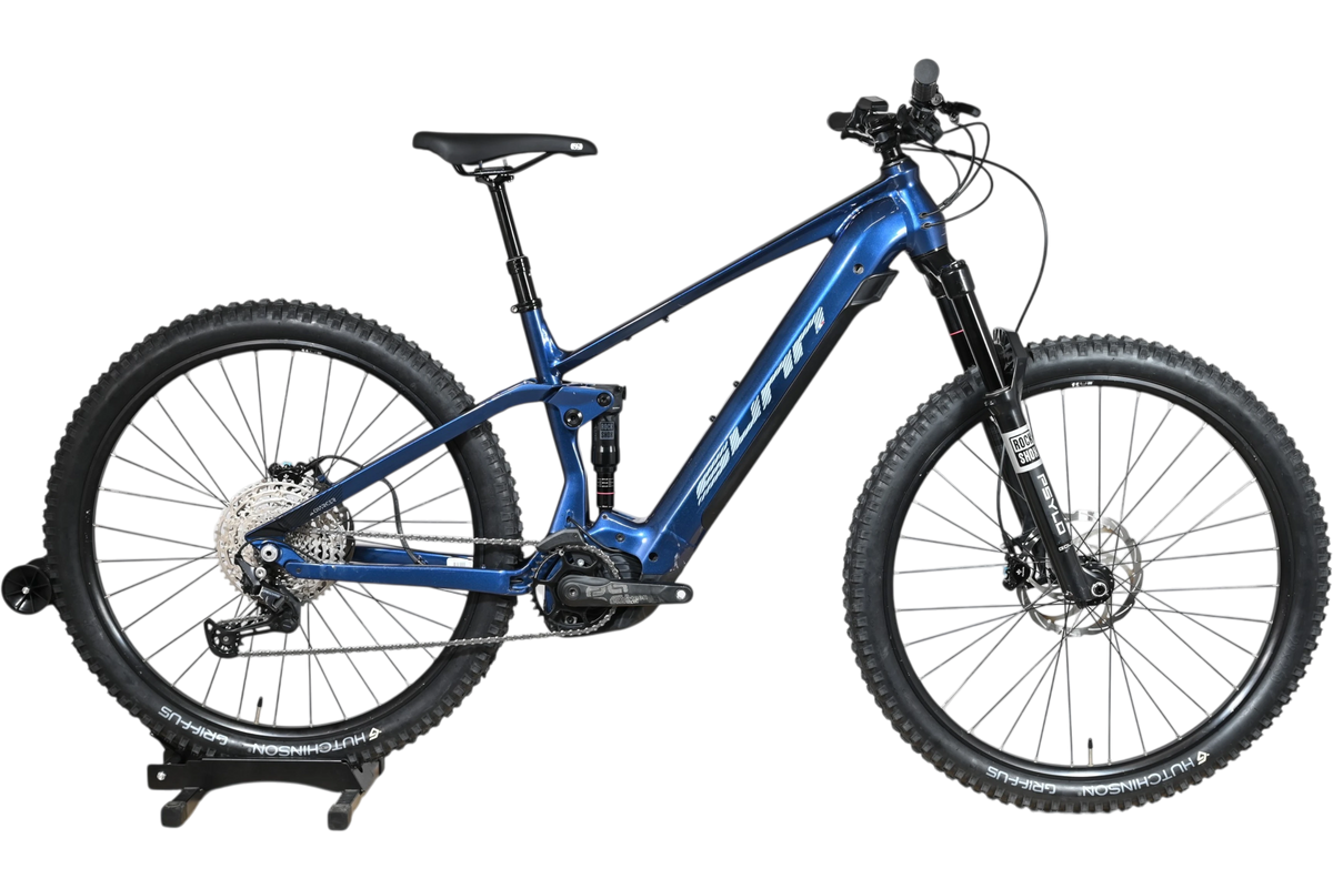 VTT électrique tout-suspendu Sunn Charger S1 2025 bleu chez Loop Sports, cadre aluminium, roues 29 pouces
